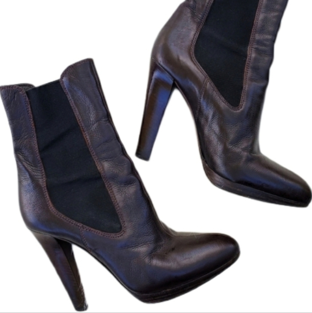 Miu Miu Dark Brown Heeled Boots